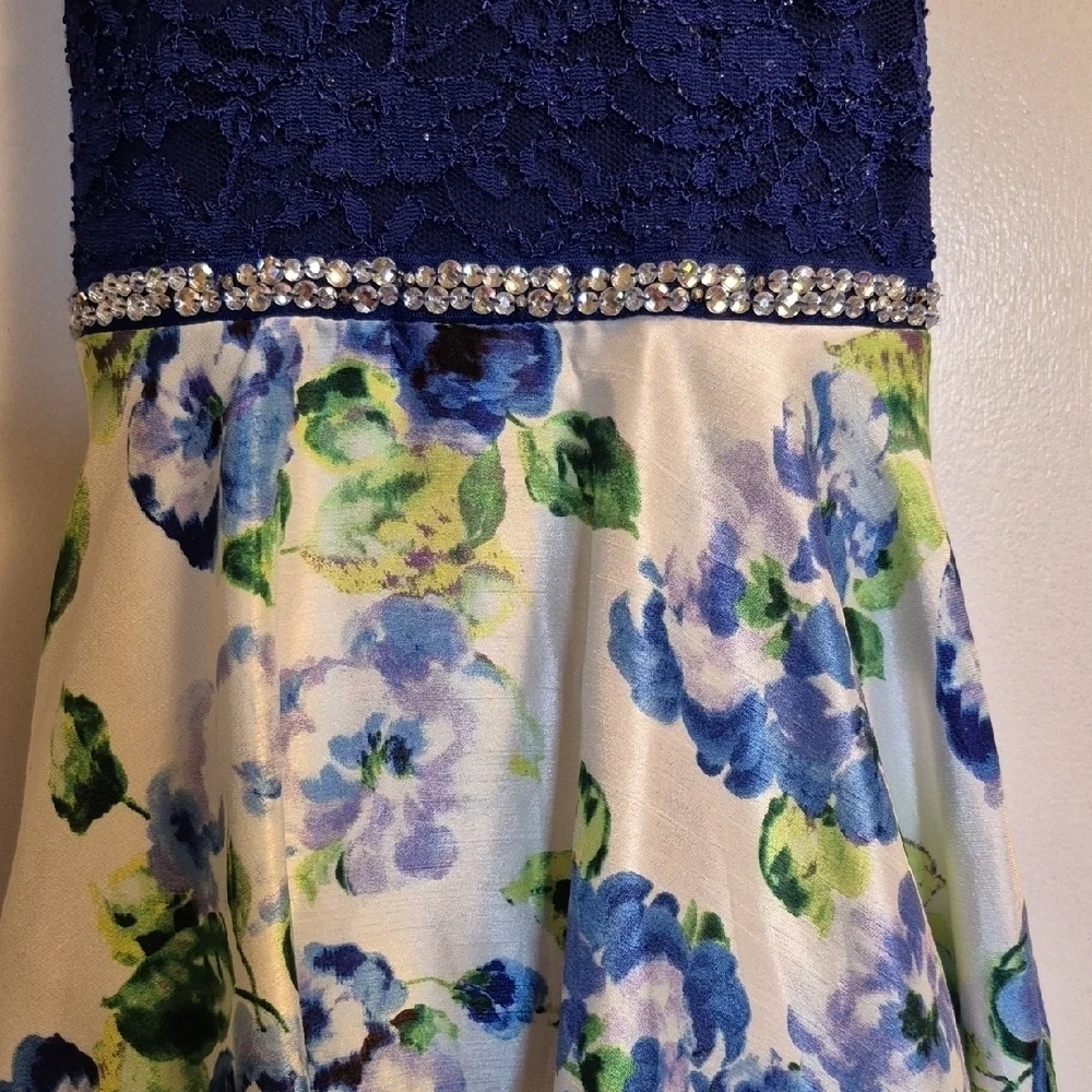 Xtraordinary Blue and White Ruffled Tiered Sundress